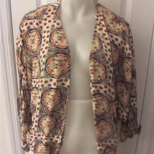 MILLAU MULTI-COLORED/DESIGNED KIMONO CARDIGAN SZ M